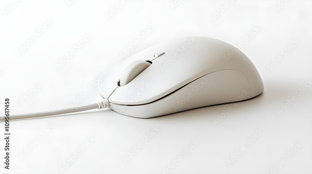 Poster a computer mouse with a digital scroll wheel