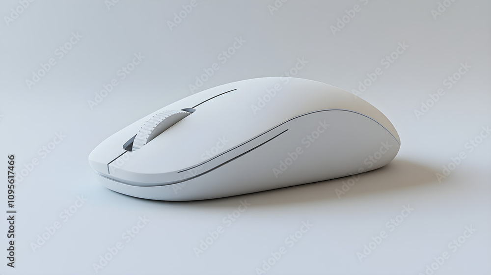 Poster a computer mouse with a digital scroll wheel