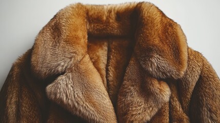 Fototapeta premium a brown furry coat on a white background