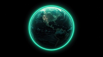 Fototapeta premium Glowing Earth Concept for Environmental Preservation