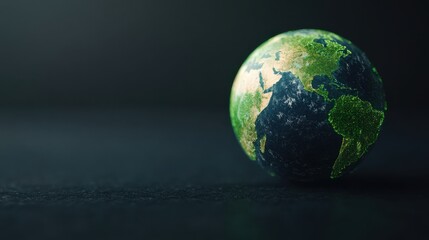 Fototapeta premium Glowing Earth Concept for Environmental Preservation