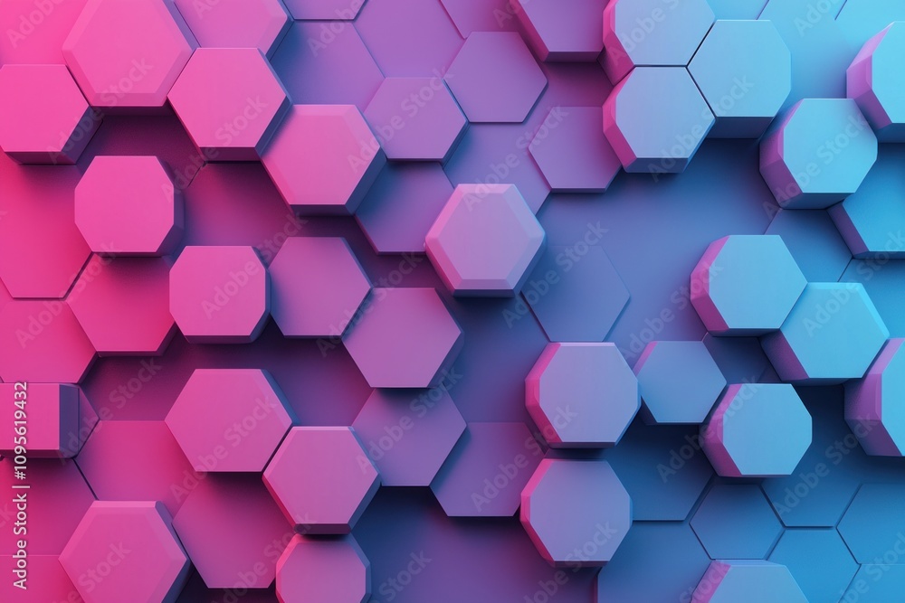 Aufkleber dynamic hexagonal patterns abstract art digital design modern aesthetic close-up creative innovation