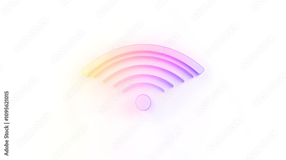 Poster simple wi-fi signal bars with a gradient effect