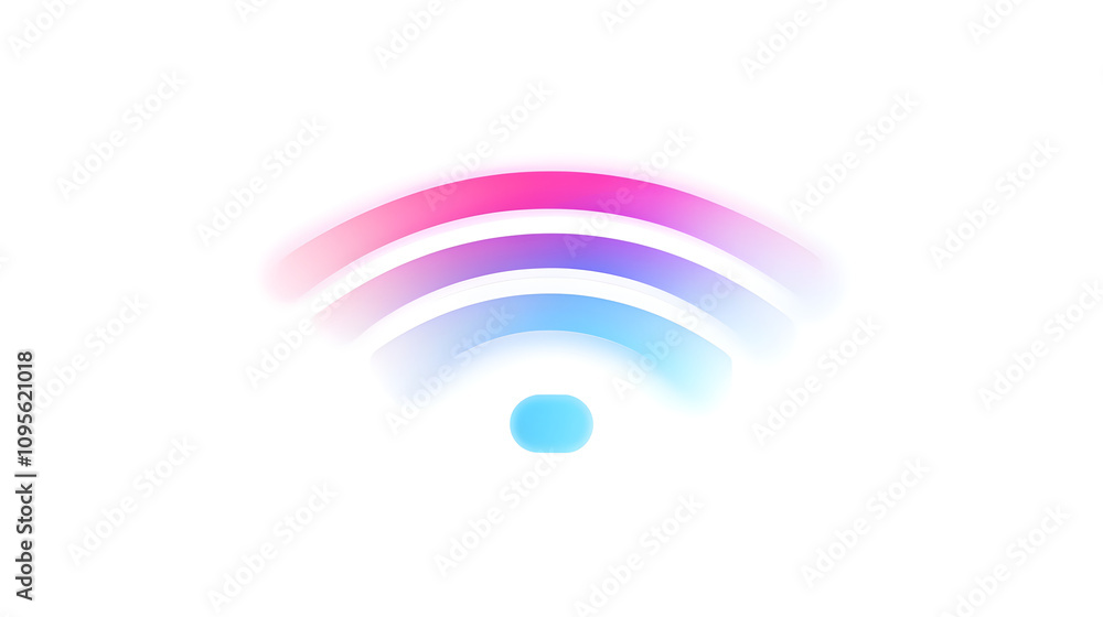 Poster simple wi-fi signal bars with a gradient effect