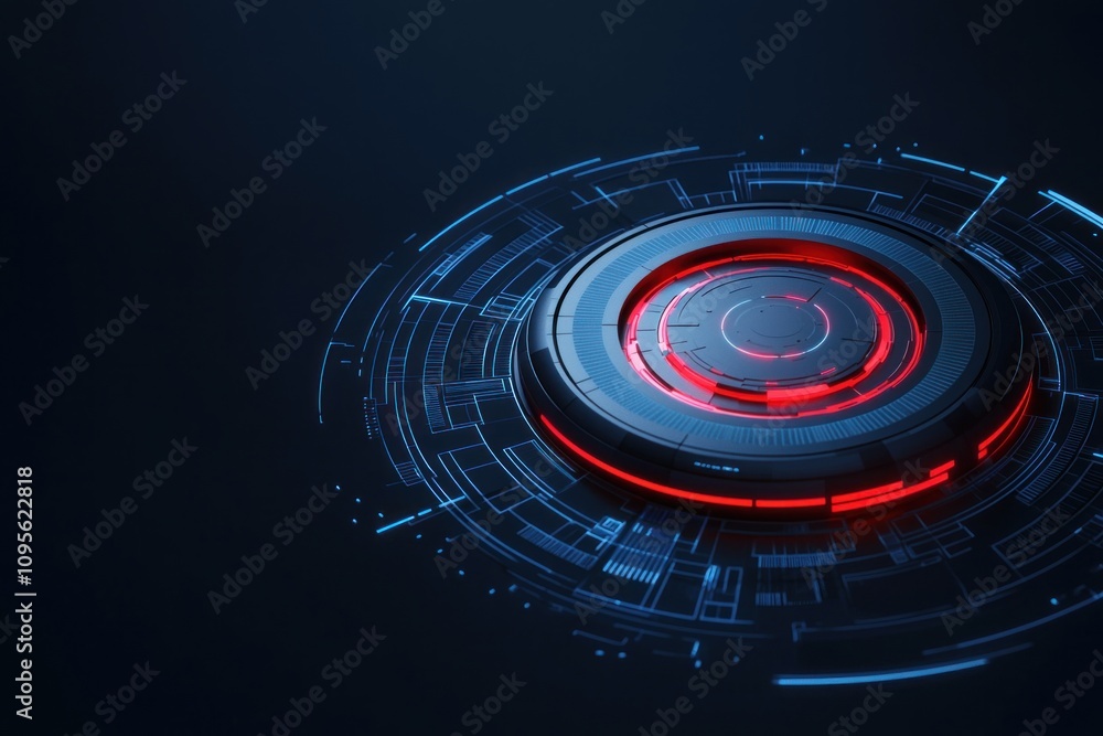 Poster dynamic digital interface concept virtual space graphic design futuristic environment close-up view 