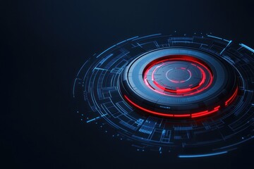 Fototapeta premium Dynamic digital interface concept virtual space graphic design futuristic environment close-up view technology innovation