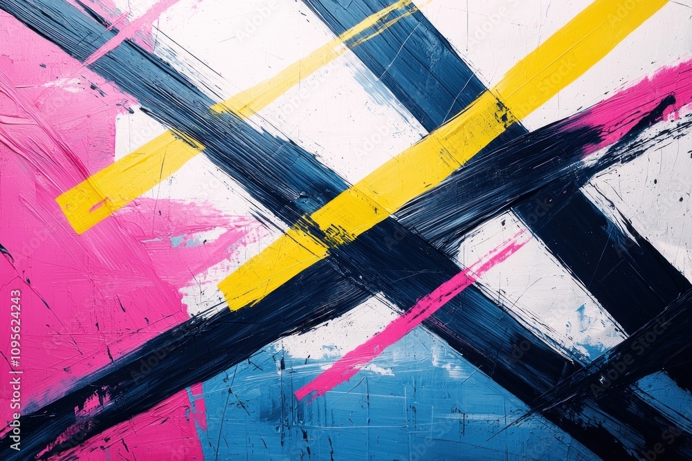 Poster dynamic abstract art gallery space visual artwork modern environment artistic perspective vibrant ex