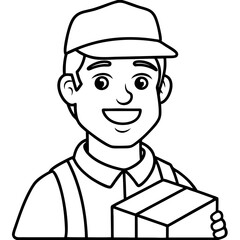 delivery man characters illusrtation