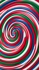 Fototapeta premium Multicolor spiral resembling a twisting candy cane swirl