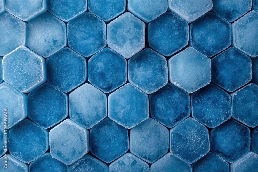 Poster artistic hexagonal tile design contemporary space visual art modern environment close-up view aesthe