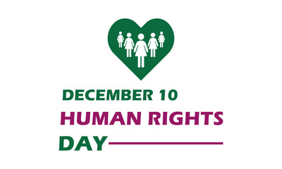 Human rights day awareness concept vector illustration  with hands up silhouette free vector.