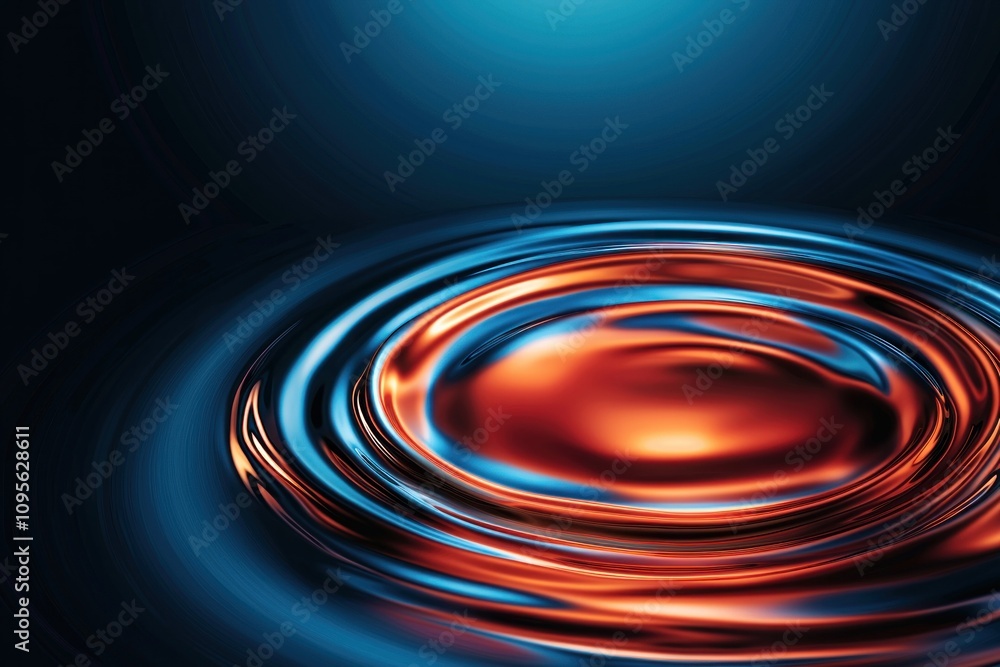 Poster dynamic water ripple effect abstract art fluid design dark background close-up shot visual concept f
