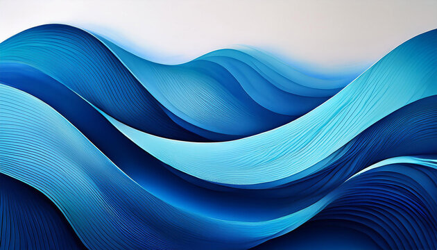 Elegant blue wave background