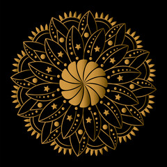 easy mandala design with clean lines for coloring book, tattoo and henna design, creative mandala art, mandala design for adults coloring book