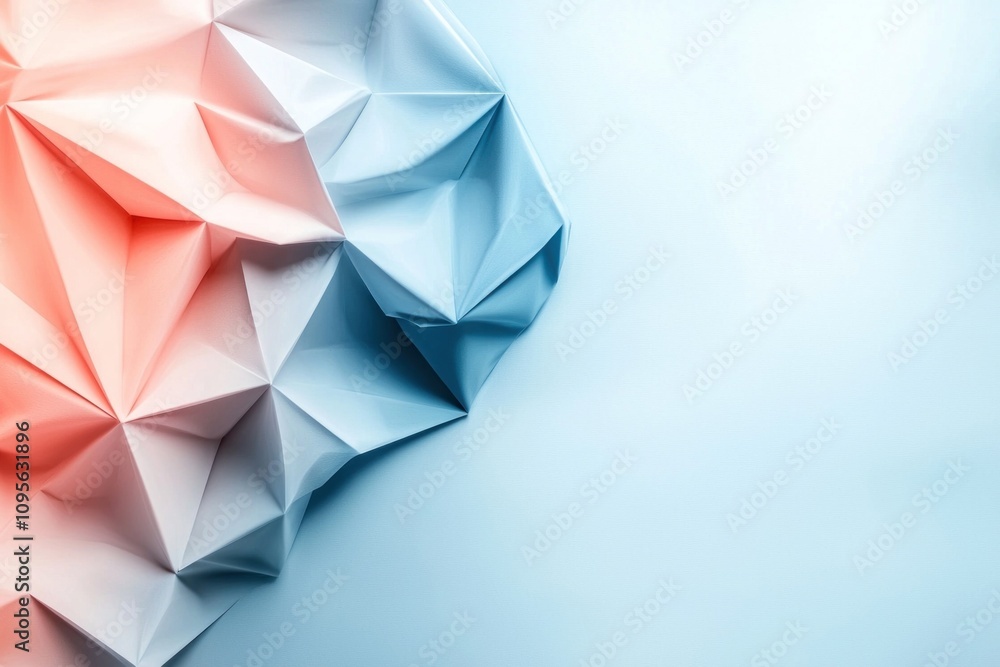 Poster dynamic abstract paper design modern studio graphic art minimalist style close-up view creative conc