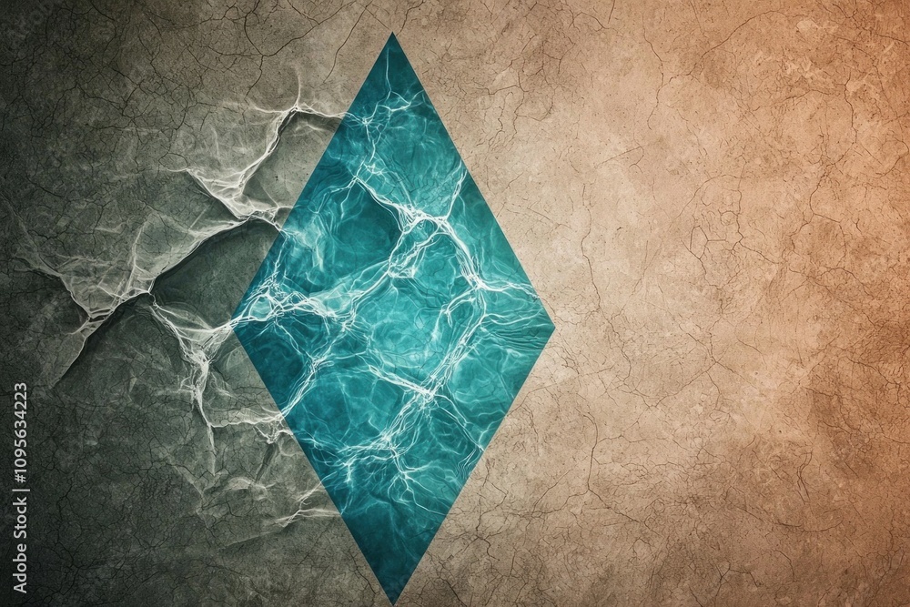Poster dynamic water reflection art abstract design digital artwork modern space minimalist style visual co