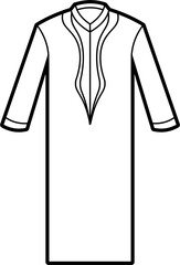 Traditional clothing outline vector