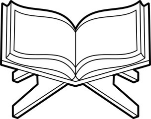 Quran outline vector