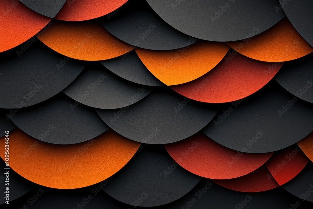 Poster dynamic layered waves abstract design digital art modern aesthetics eye-level view color contrast ex