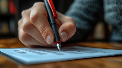 Fototapeta premium businessman using electronic pen to tick correct sign mark in online document checklist for quality control assurance of iso concep