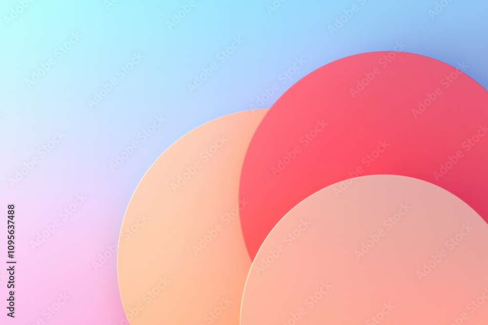 Poster vibrant circular patterns digital art abstract design modern aesthetics bright colors visual harmony