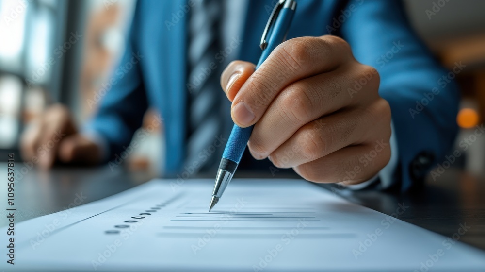 Poster checklist concept businessman tick correct mark to corporate survey checklist complete checklists di