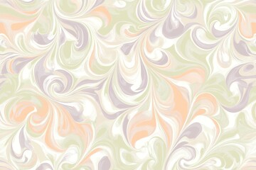 Abstract pastel swirl pattern with soft cream, peach, and lavender tones