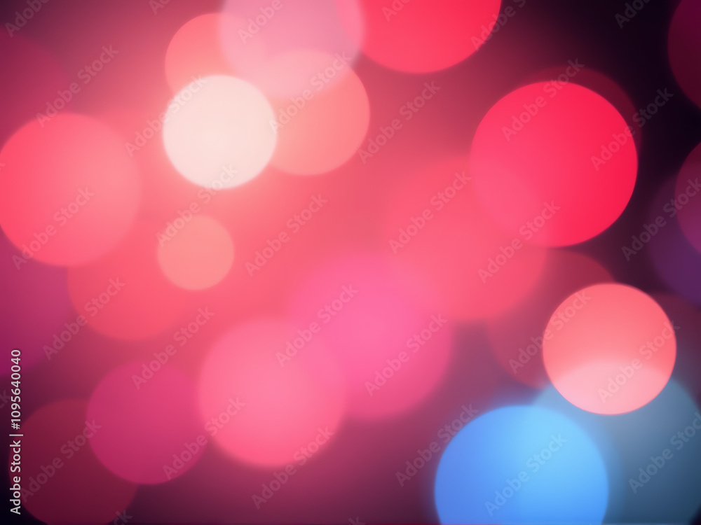 Poster vibrant bokeh patterns create a dreamy atmosphere with colorful circles at night
