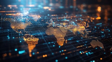 money transactions and exchanges abroad are facilitated by business data and ai technology embodying concepts of digital currency money transfer banking and financial investment tradin