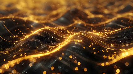 Golden Abstract 3D Background