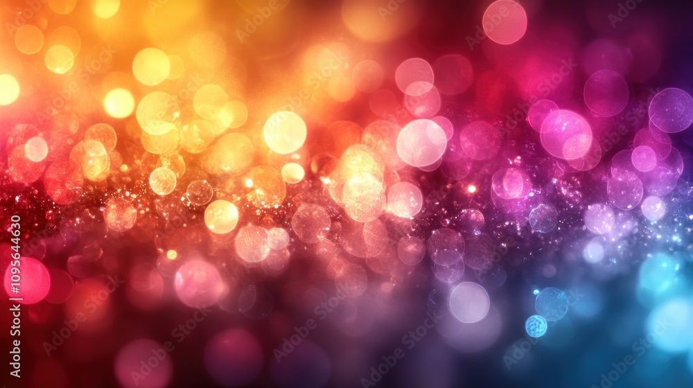 Poster abstract bokeh background with colorful lights