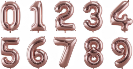 Rose Gold Number Balloons 0 9 Party Celebration Anniversary Decorations