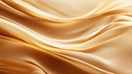 Obraz premium Luxurious Golden Satin Fabric with Elegant Flowing Drapes