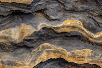 Obraz premium Texturas realistas de pedras e padrões geológicos abstratos, apresentando ondulações e camadas naturais, criadas com IA generativa.