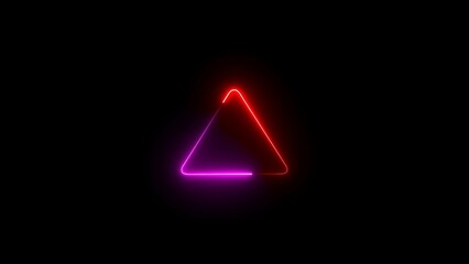 Neon triangular frame.