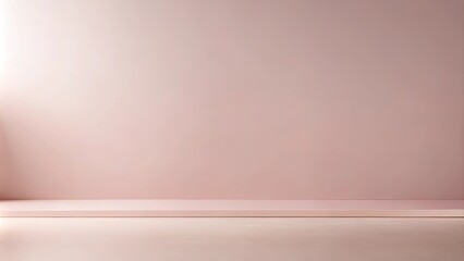Minimalist Pink Wall and Shelf Display Mockup for Product Presentation
