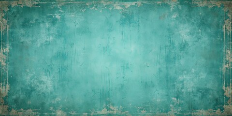 Distressed Teal Background Texture  Perfect for Vintage Designs and Retro Projects