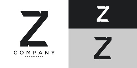 Fototapeta premium Letter Z minimal logo icon design template elements. Premium Vector
