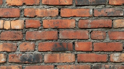 Obraz premium Authentic Red Brick Wall Texture for Industrial and Urban Designs