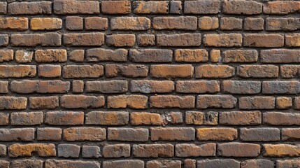 Obraz premium Weathered Brick Wall Texture with Earthy Tones and Rustic Charm