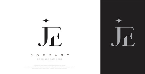 Initial JE Logo Design Vector 