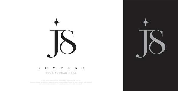 Initial JS Logo Design Vector 