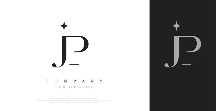 Initial JP Logo Design Vector 