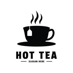 hot tea logo design concept idea