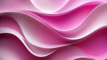 Elegant Flowing Waves of Pink Shades in Abstract Art Design