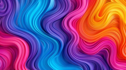 Fototapeta premium Colorful abstract waves in vibrant hues.