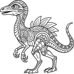 Animal Mandala Design. Floral Animal Mandala Design. Mandala Design With Animal. Animal Coloring Page Design With Mandala Style.