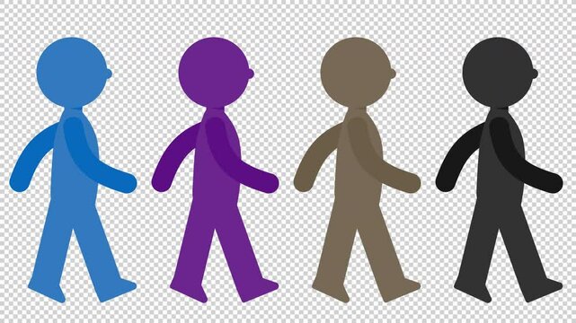Walking stick man animation set (alpha)