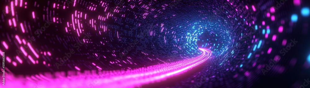Poster innovative light beam devops pipeline futuristic digital realm visual content tech environment dynam