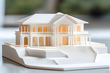 Architectural Model of Luxurious Mansion